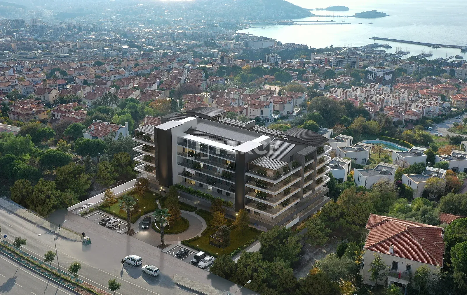 Sea View Real Estate with Pool in Kuşadası