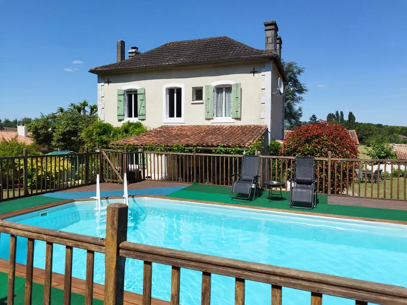 Detached Village House Nr Chef Boutonne- Deux-Sèvres, 3 Bedrooms, 1 Bedroom Stone Guest House, Garage, Outbuildings, Pool, Views