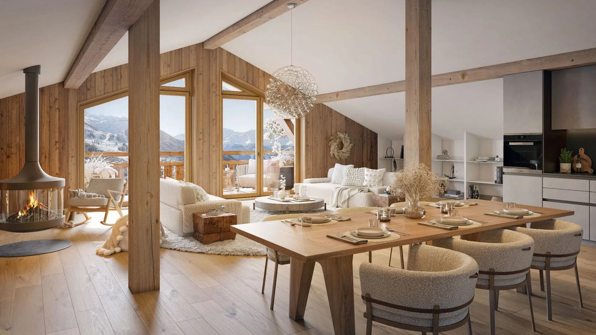 MONTRIOND, Haute-Savoie yakınında 3 yatak odalı Penthouse
