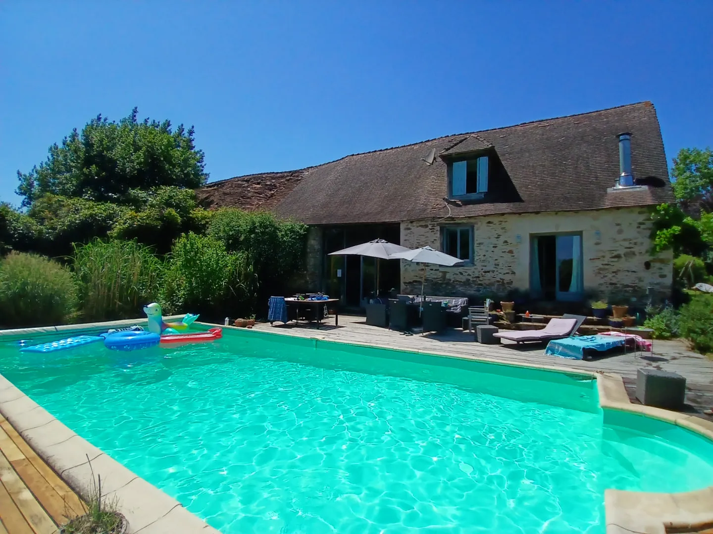 Stunning barn conversion attached to original stone cottage, pool and amazing views
