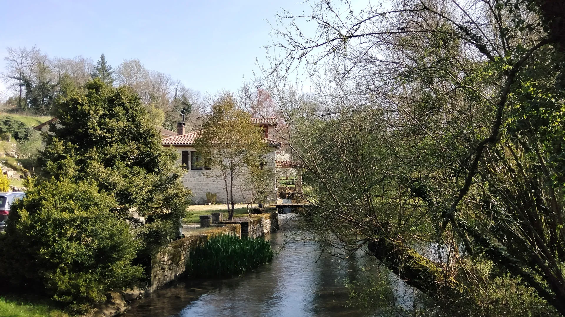 Alte Steinmühle, Fluss, Scheune, Charente