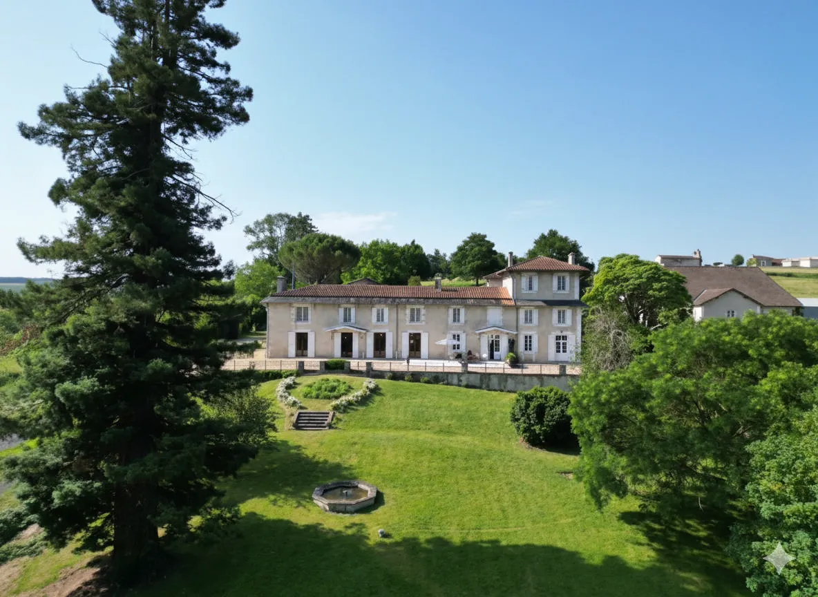 Elegant Manor with Guest Houses, Outbuildings, and Pool in grounds of 7 acres