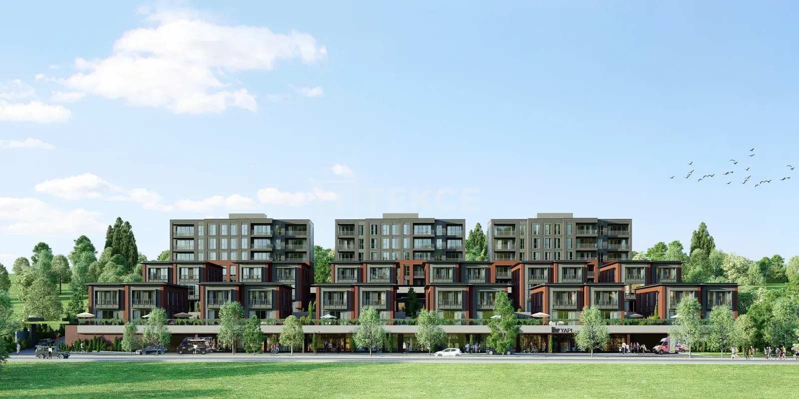 Apartamentos con Balcones en un Complejo Familiar en Basaksehir