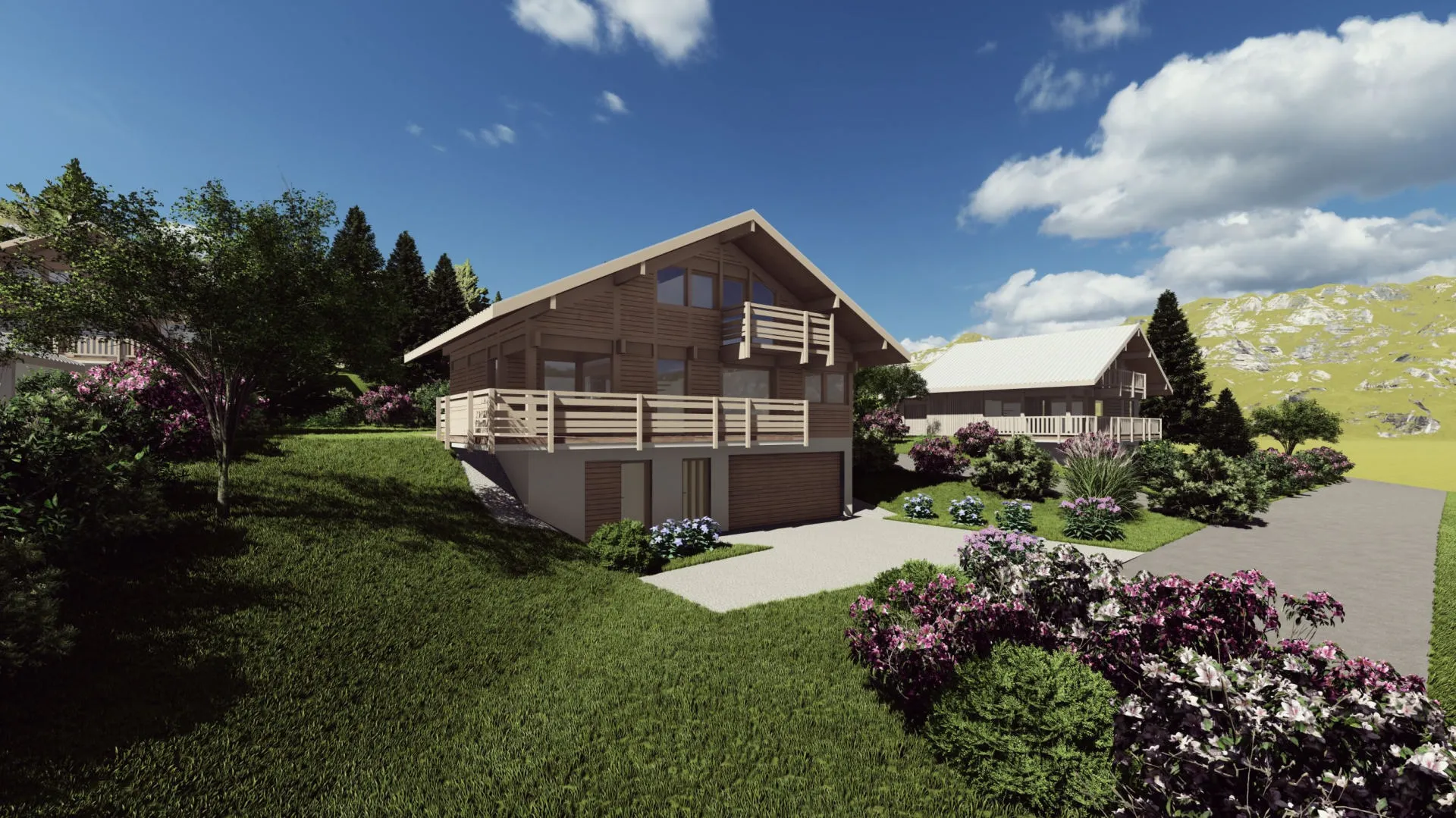 Chalet sciistico in vendita St Gervais Les Bains. 5 camere da letto. Nuova costruzione fuori pianta