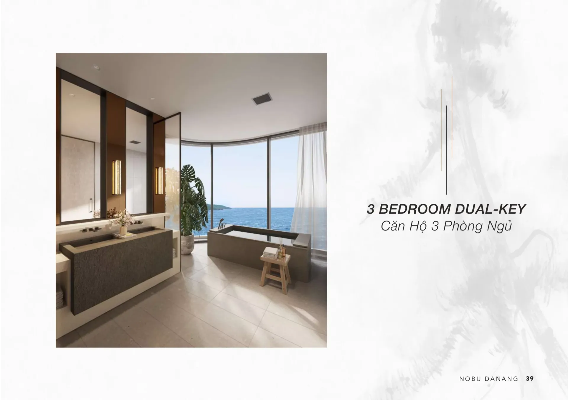 Appartement hôtel double clé 3 chambres à vendre chez Nobu Residences Da Nang
