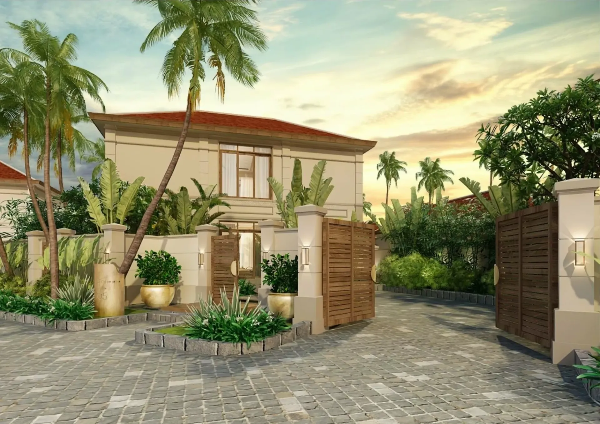 Villa con jardín en la playa de 4 habitaciones en venta en Fusion Da Nang Resort Spa