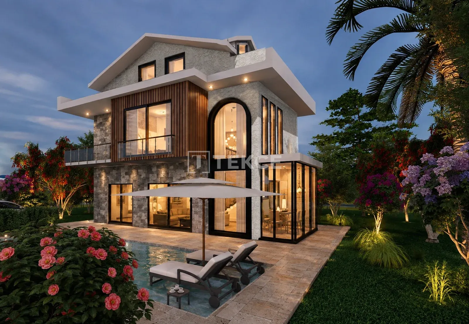 Elegantes Hogares con Piscina y Jardín en Muğla Fethiye