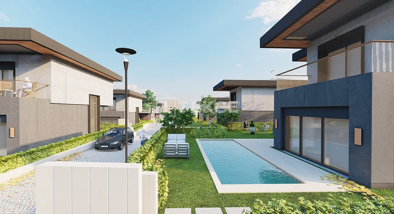 Villas avec vue sur la ville et la forêt à Sancaktepe Istanbul