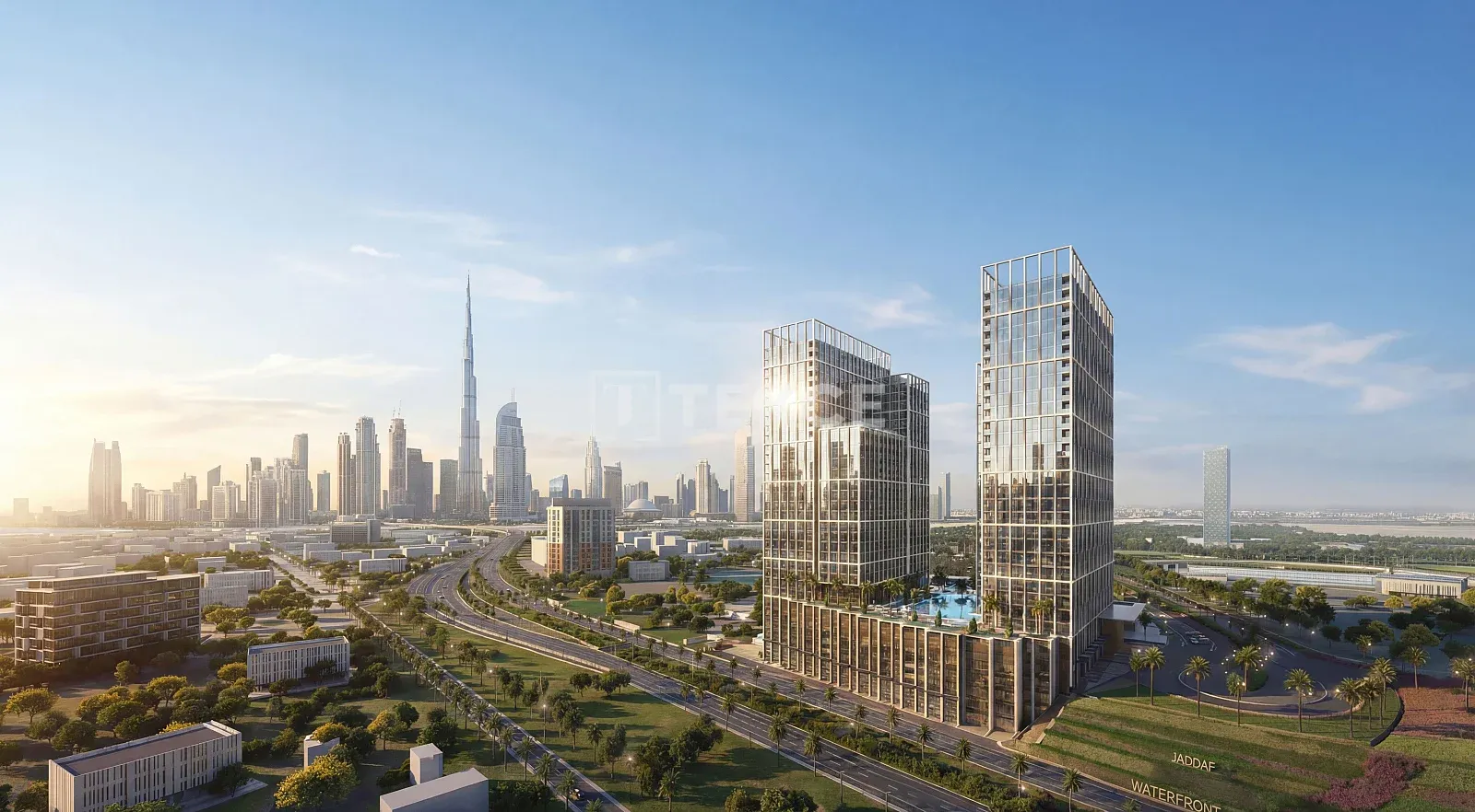 Vista ininterrotta sui ruscelli: Pianure a Al Jaddaf, Dubai