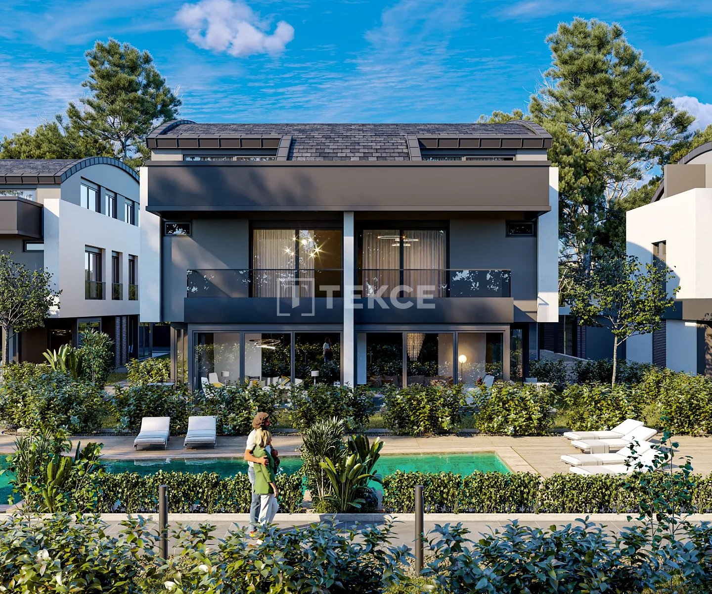 Geräumige Villen mit modernem Interieur in Konyaaltı Antalya