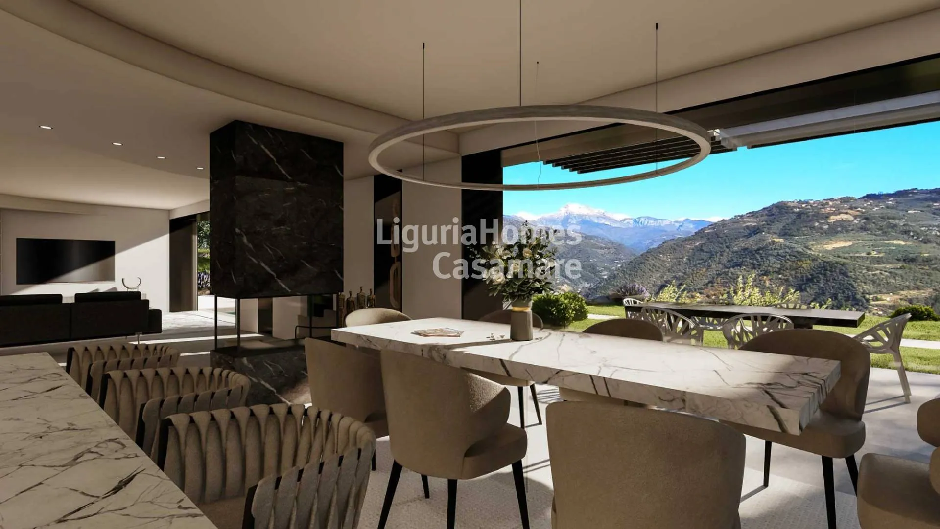 Dolceacqua'da çağdaş bir villa için onaylanmış projeli arsa satılık.