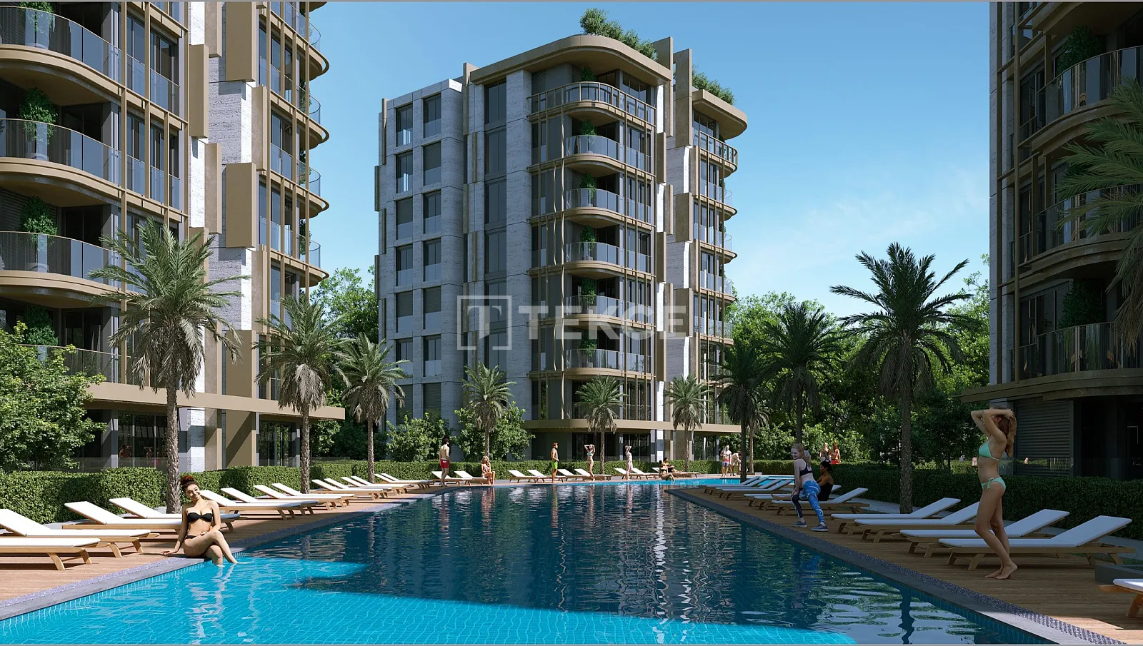 Denize Yakın Çağlayan, Antalya'da 3 Yatak Odalı Daireler