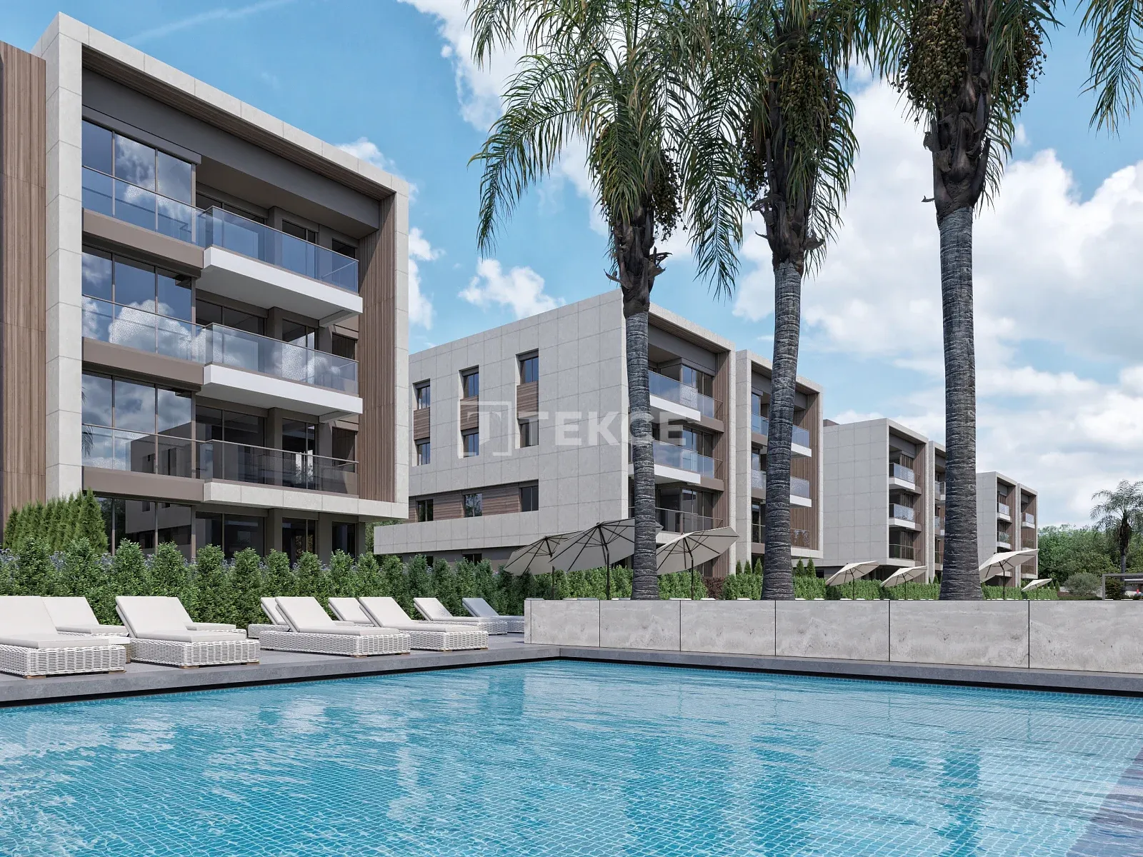 Appartamenti in Vendita in un Complesso con Piscina Coperta ad Antalya