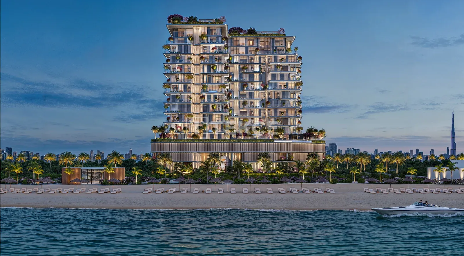 Apartamentos à Beira-Mar com Vistas para o Mar nas Ilhas de Dubai