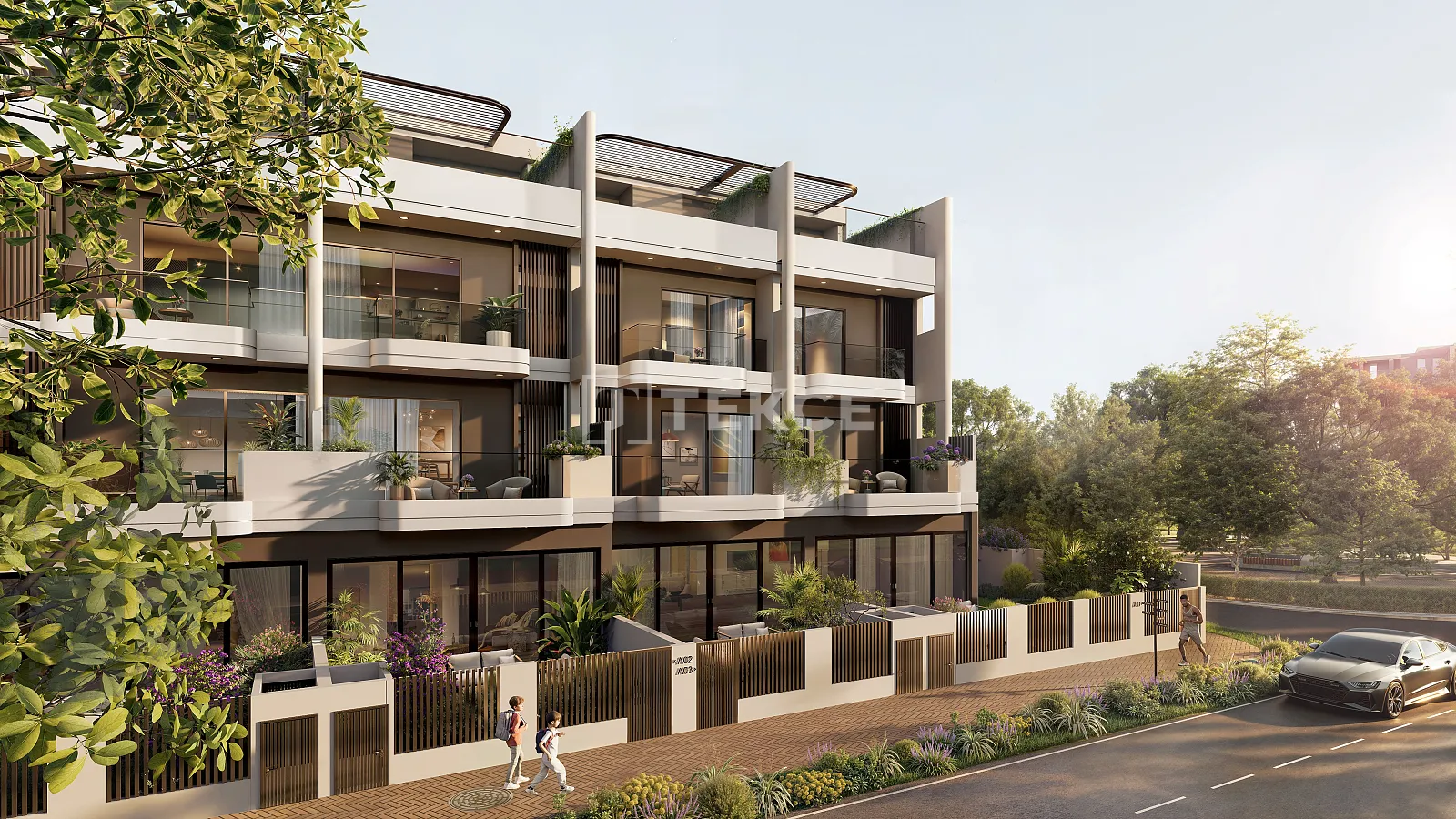 Casas Geminadas de Luxo com Elevador Privado e Piscina no Terraço em JVC Dubai