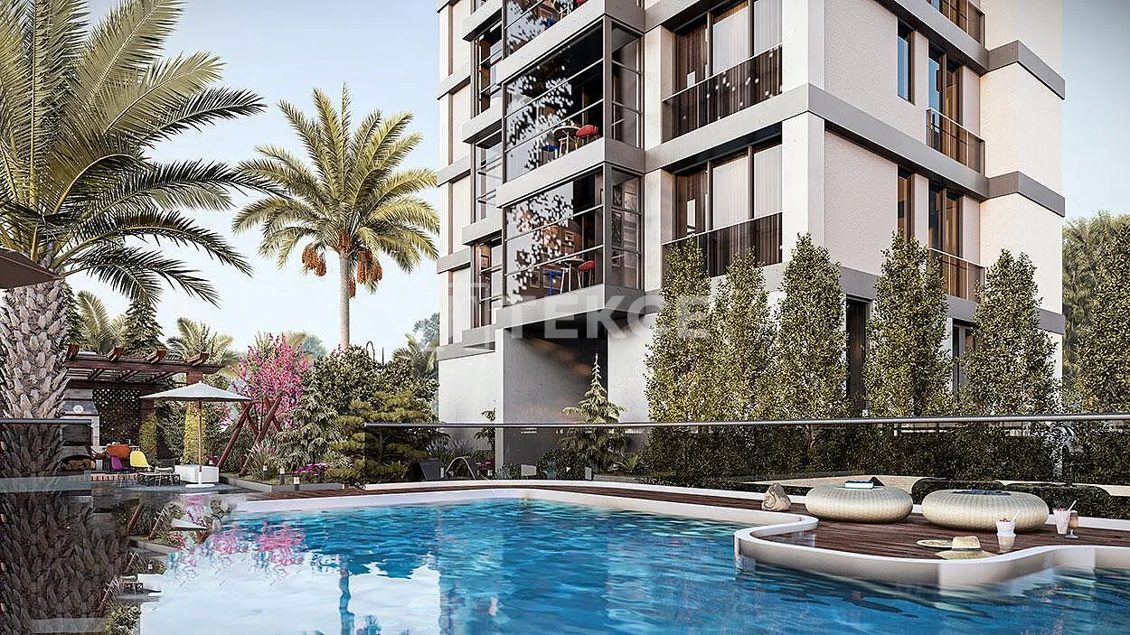Appartements avec Vue sur Mer dans un Complexe Proche de la Plage à Mezitli Mersin