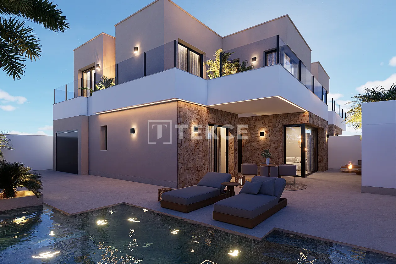 Freistehende Villen mit privatem Pool in San Pedro del Pinatar Murcia