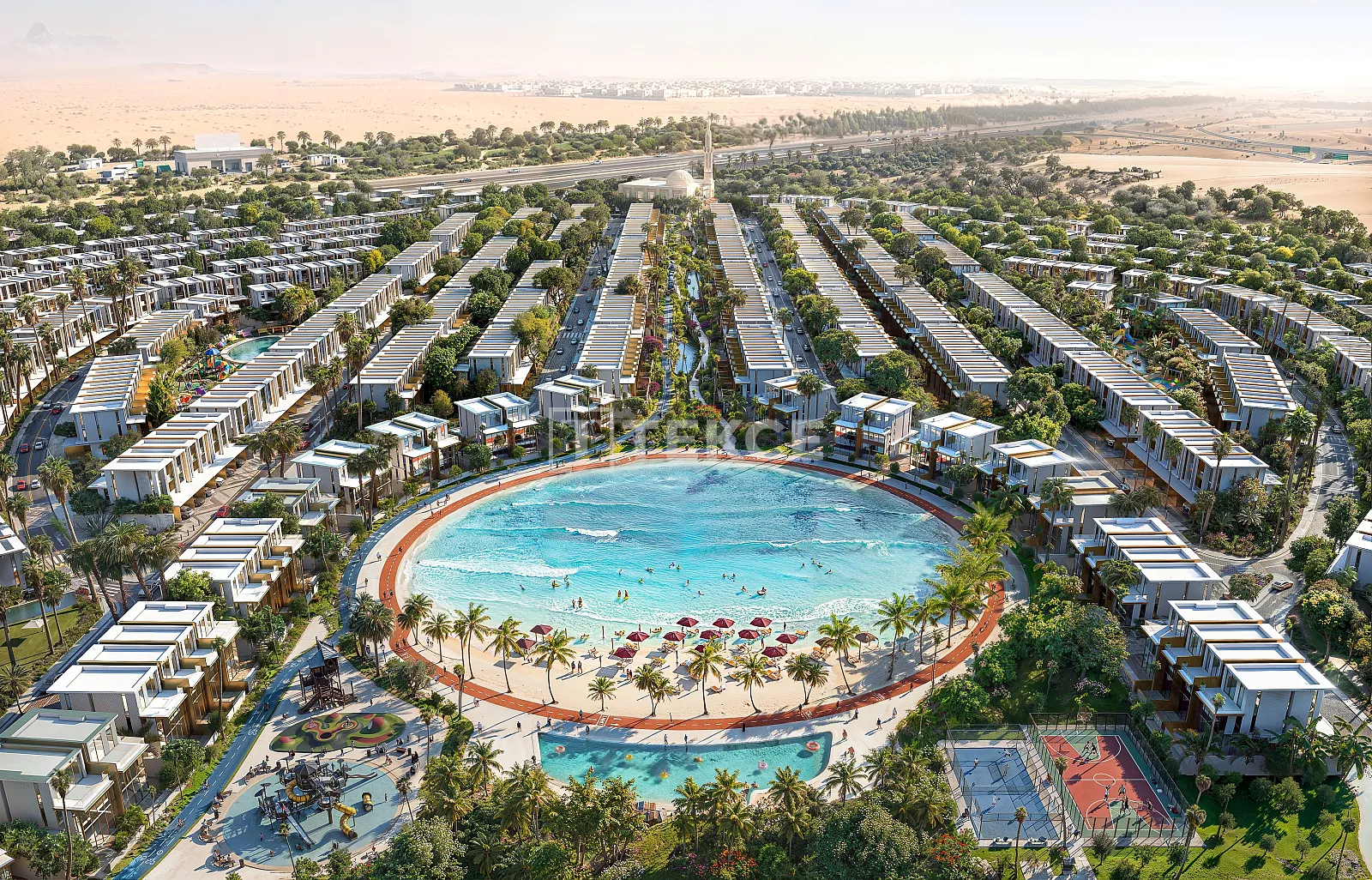Dubai'de Özel Asansörlü Çift Yükseklikli Şehir Evleri