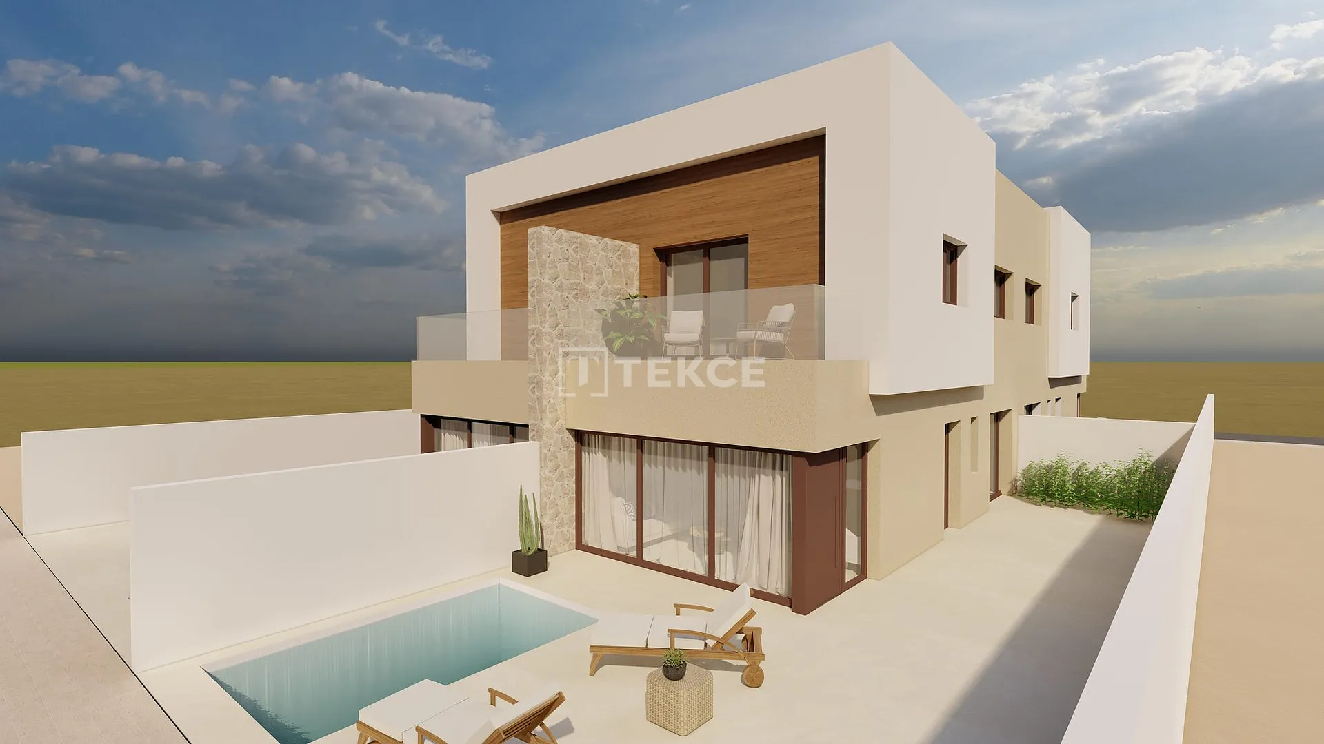 Geräumige Häuser in San Javier Murcia mit Pool in der Nähe von Annehmlichkeiten