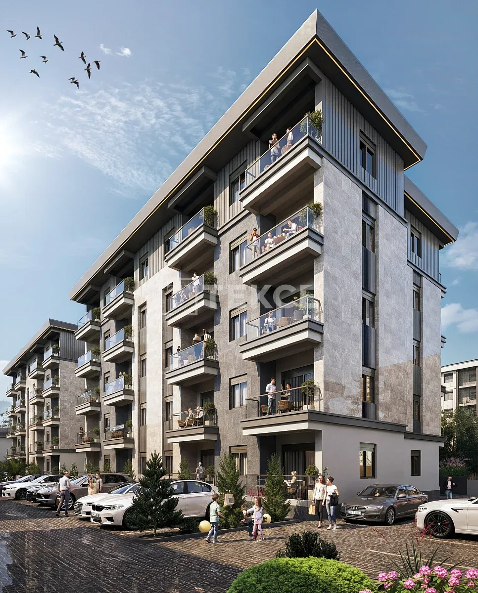 Apartments mit Pool in der Nähe von Annehmlichkeiten und Universität in Döşemealtı