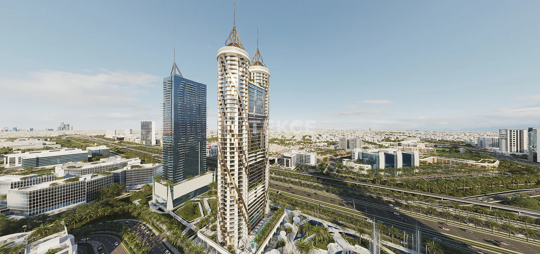 Appartamenti con Vista Tripla sui Monumenti Vicino alla Metropolitana ad Al Sufouh, Dubai