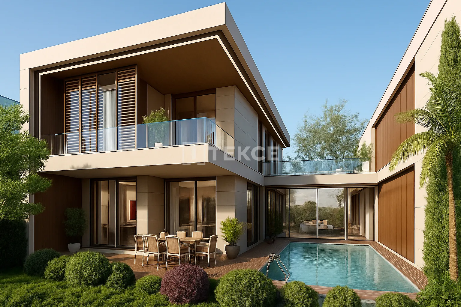 Villas de 4 Dormitorios con Piscina y Jardín en Antalya Döşemealtı