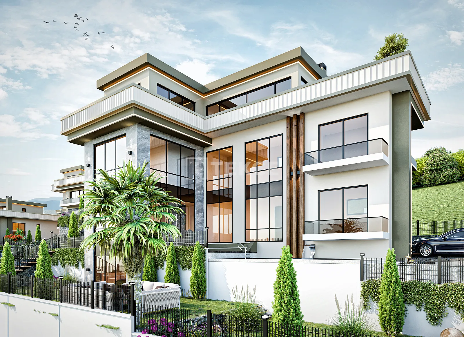 Vilas Elegantes com Piscina Privada e Jardim em Kocaeli Başiskele