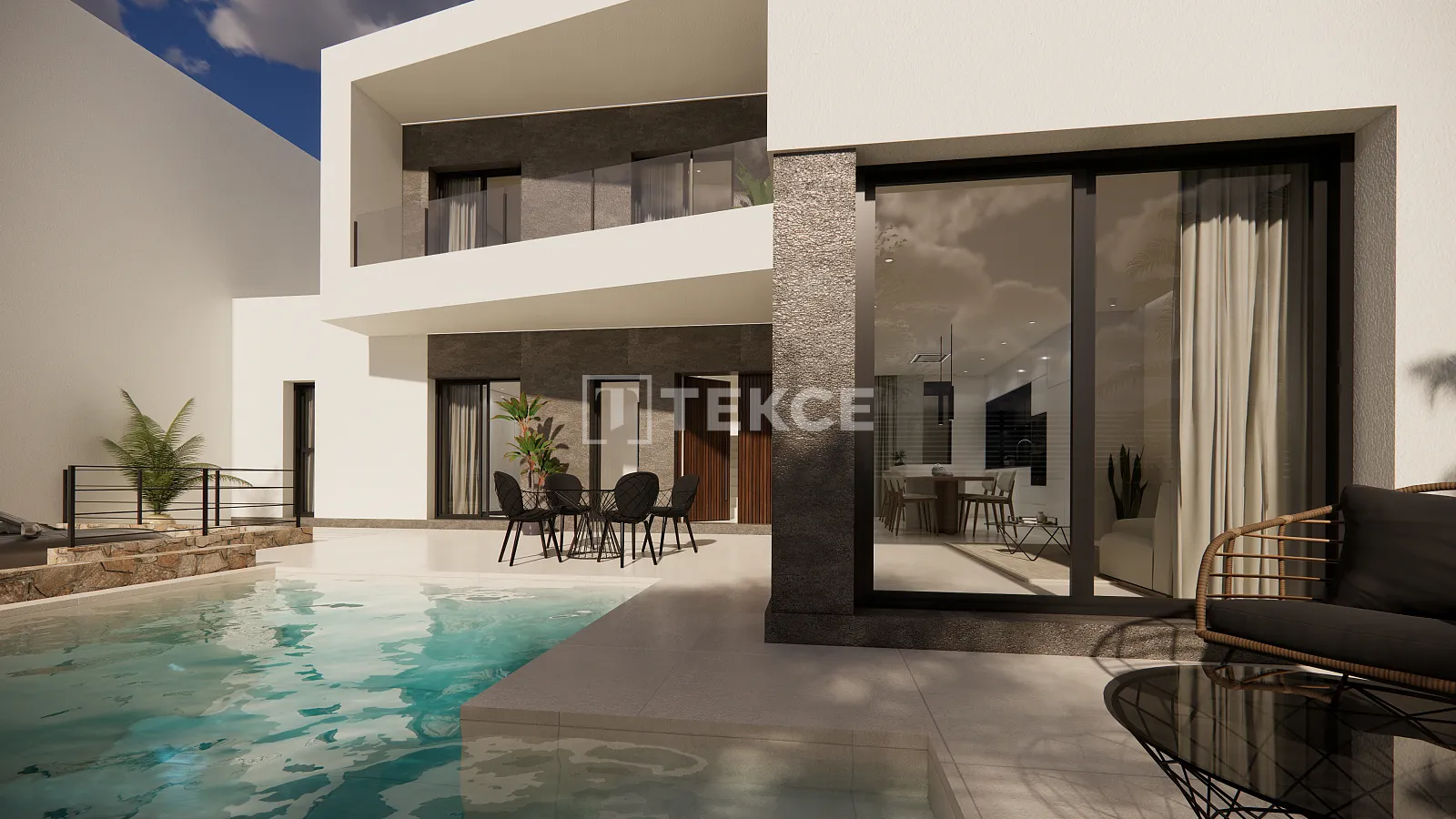 Moderne Villen mit Pool in der Nähe von Annehmlichkeiten in Dolores Alicante