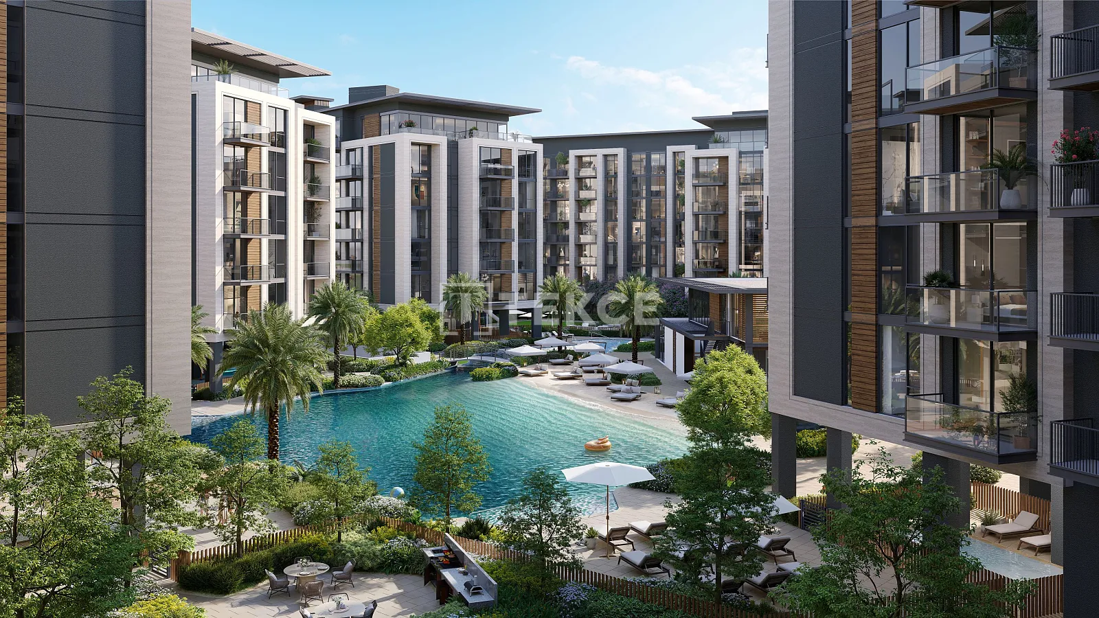 Wohnungen in City of Arabia Dubai mit urbanem Strandleben