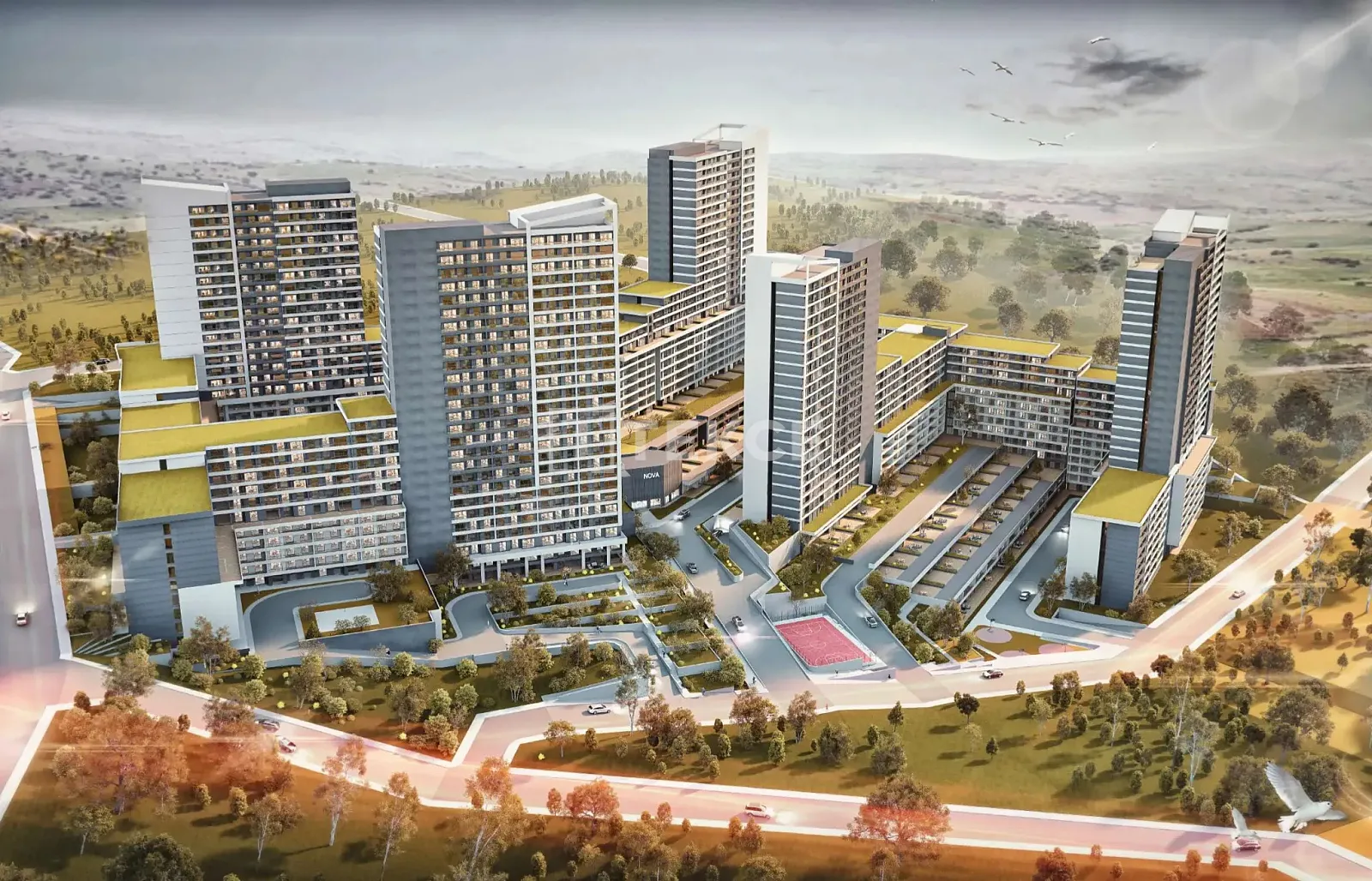 Appartements dans un complexe fermé avec de riches commodités à Çankaya Ankara