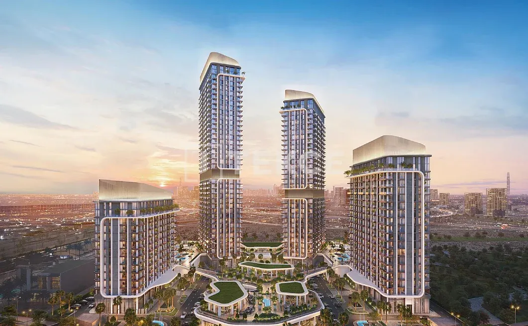 Apartamentos de luxo em arranha-céus na Dubai Motor City