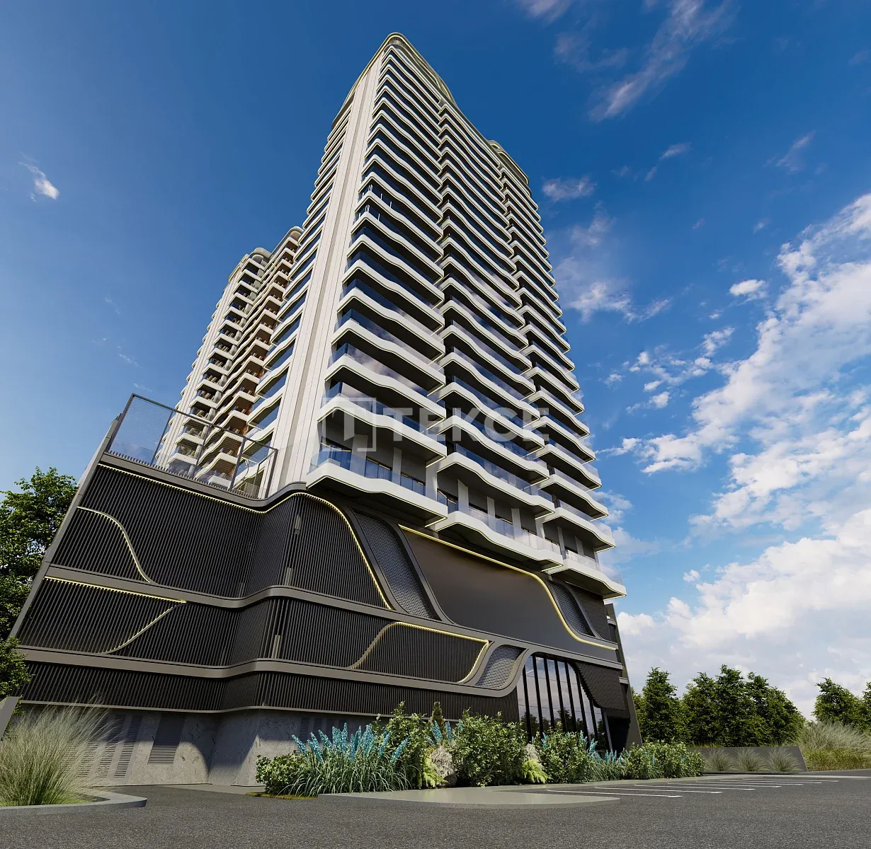 Apartamentos Contemporáneos con Balcón con Climatización en Dubailand