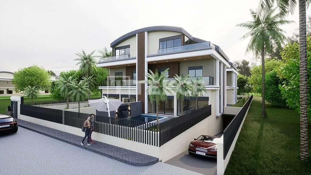 Vilas com Vista para a Montanha e Piscina Privada em Antalya Konyaaltı