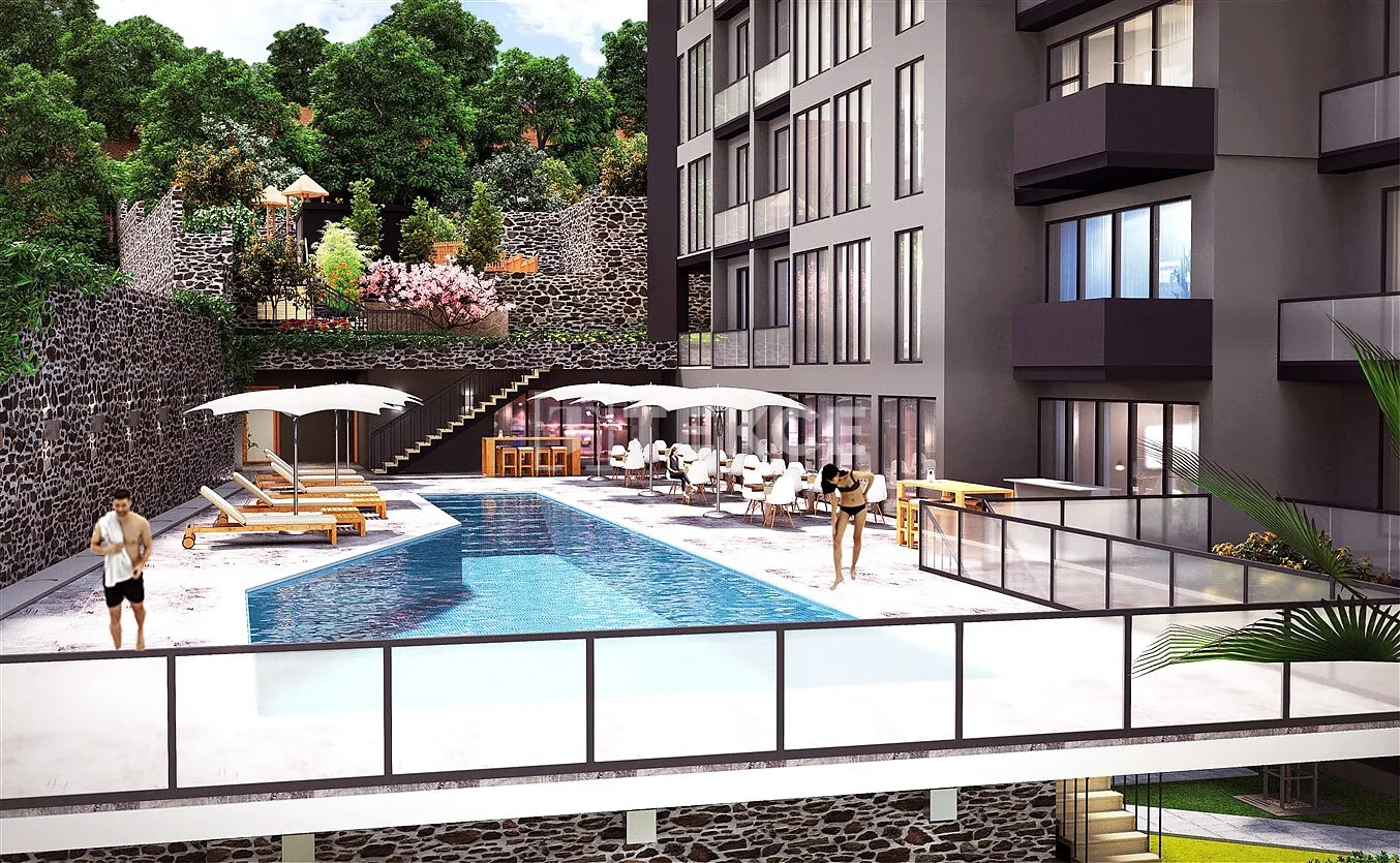 Apartamento con Vista a la Isla en un Complejo Seguro en Kartal Estambul