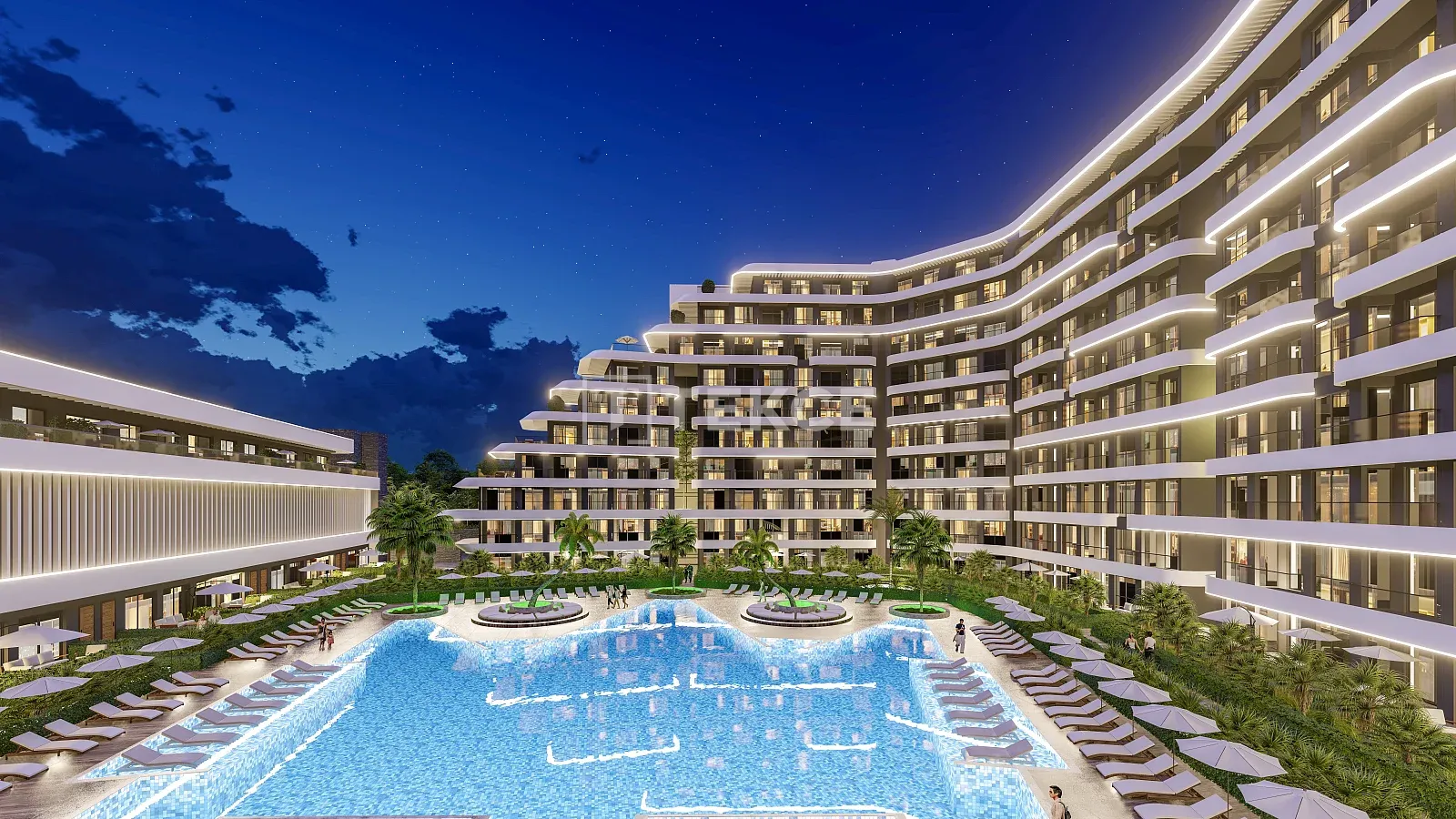 Wohnungen in einem Projekt mit Shuttle-Services in Altıntaş Antalya