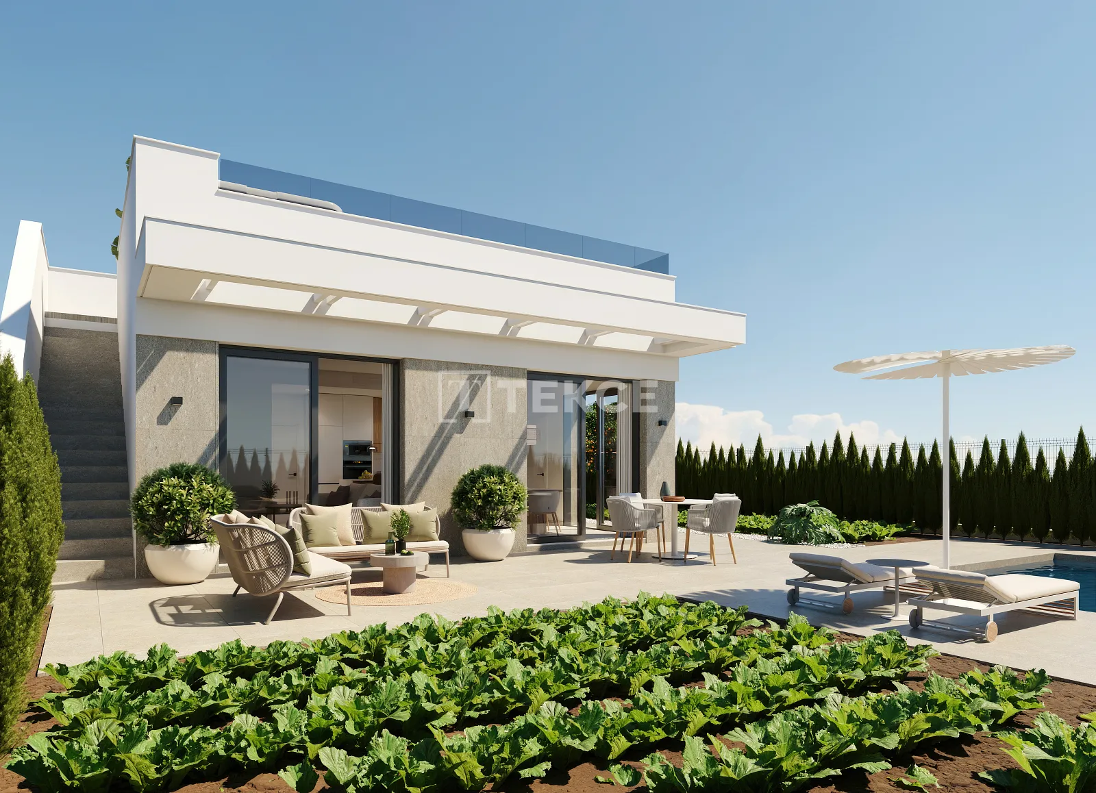 Unabhängige Villen mit Pool und Solarium in Fuente Álamo Murcia