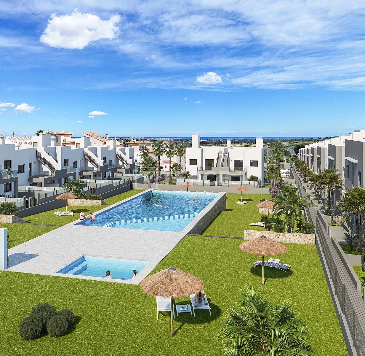 Apartamentos com Jardins Privados em Empreendimento com Piscina em Alicante
