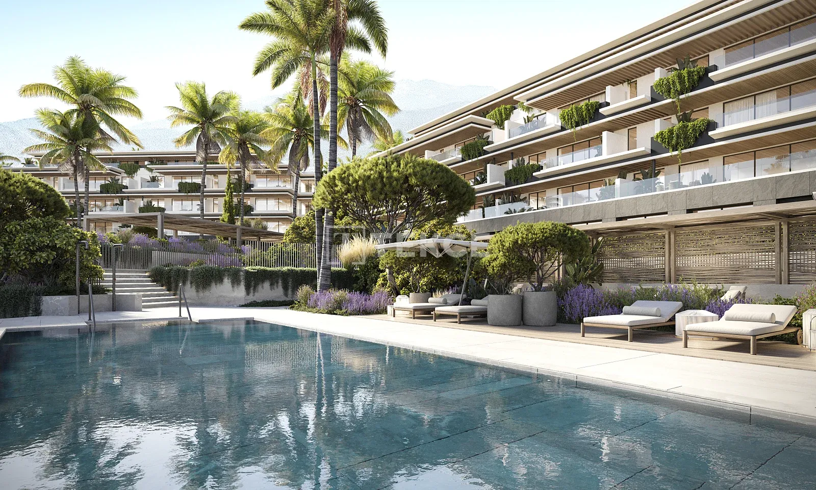 Meerblick-Apartments in einer Anlage in Mijas Malaga