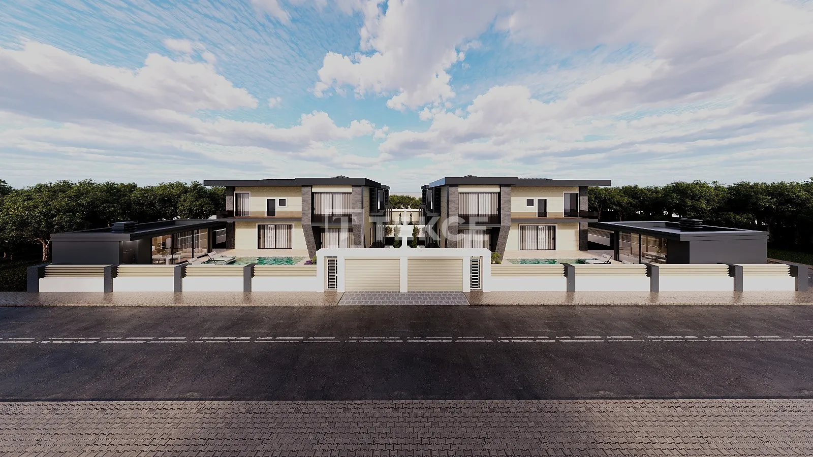 Villas con Piscina Cerca de Campos de Golf en Kadriye Antalya