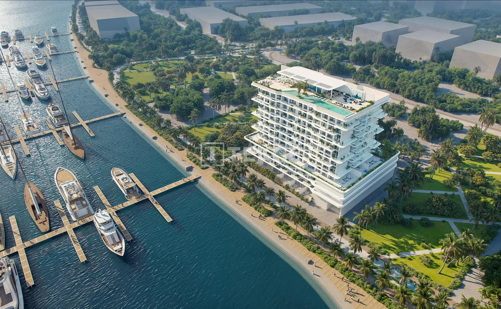 Apartamentos com Vista para o Mar e Comodidades no Estilo Resort nas Ilhas de Dubai