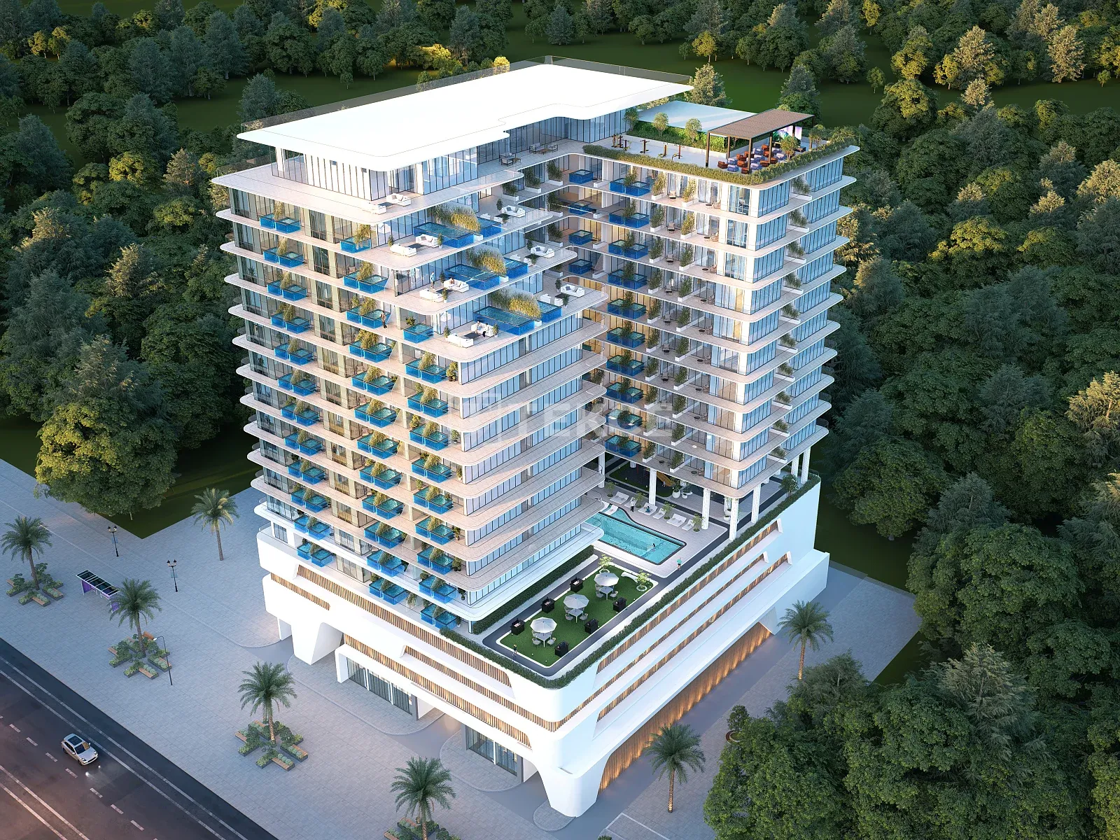 Poolside-Immobilien mit 3 Jahren nach Übergabe in Dubailand