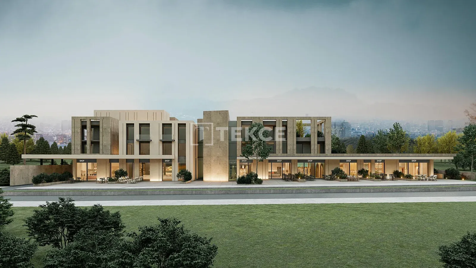 Boutiques et Bureaux sur la Rue Principale à İncek Ankara