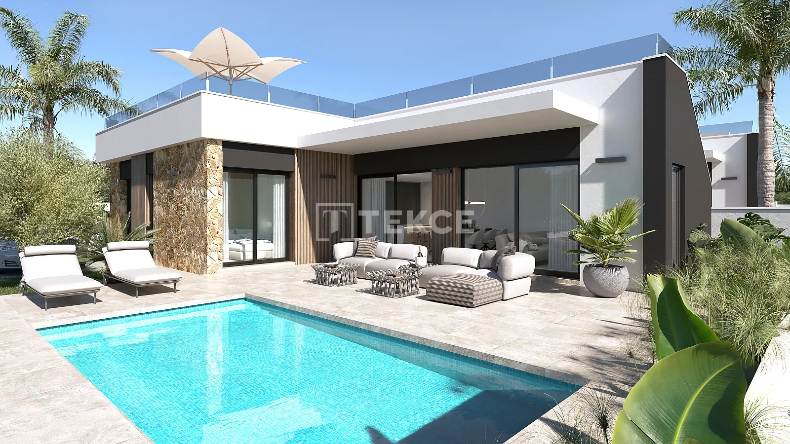 Villas Elegantes com Piscina e Terraço na Cobertura em Ciudad Quesada