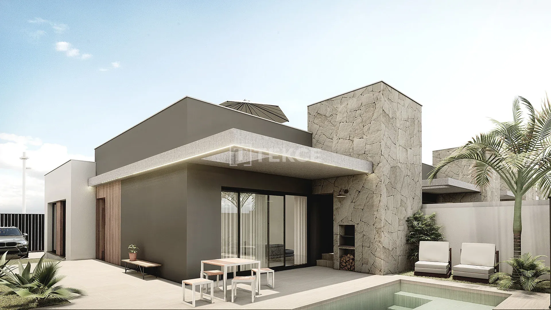 San Juan Terreros, Almería'da Havuzlu ve Bahçeli Modern Bungalovlar