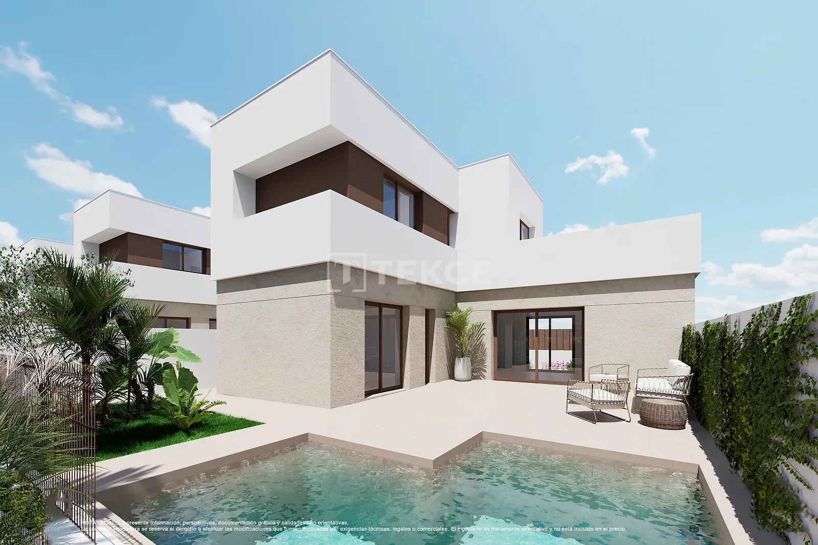 Los Alcázares'te Serena Golf Yakınında Çağdaş 3 Yatak Odalı Evler