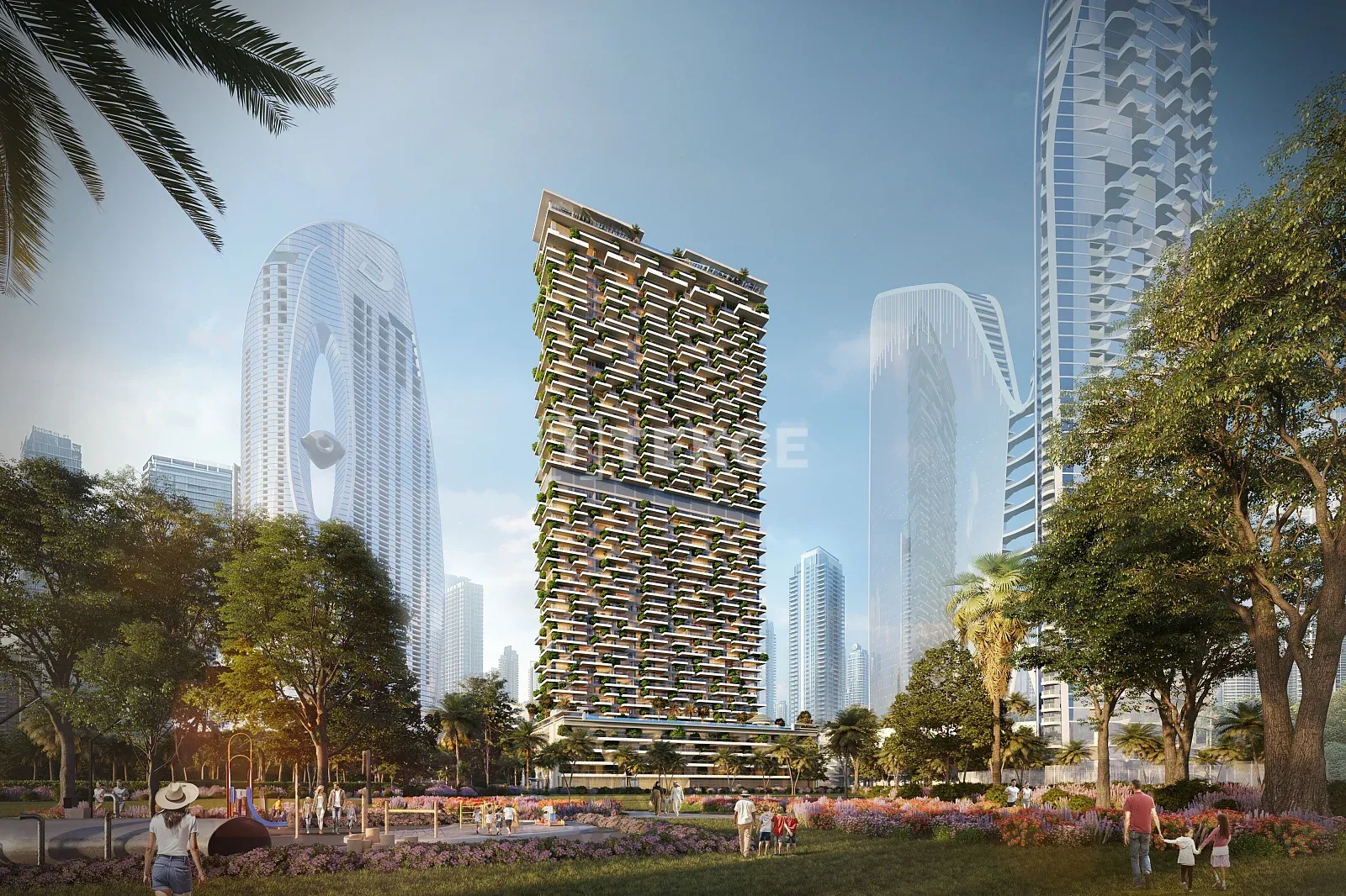 Apartamentos con Vista Panorámica a la Ciudad y Piscina en Al Safa One