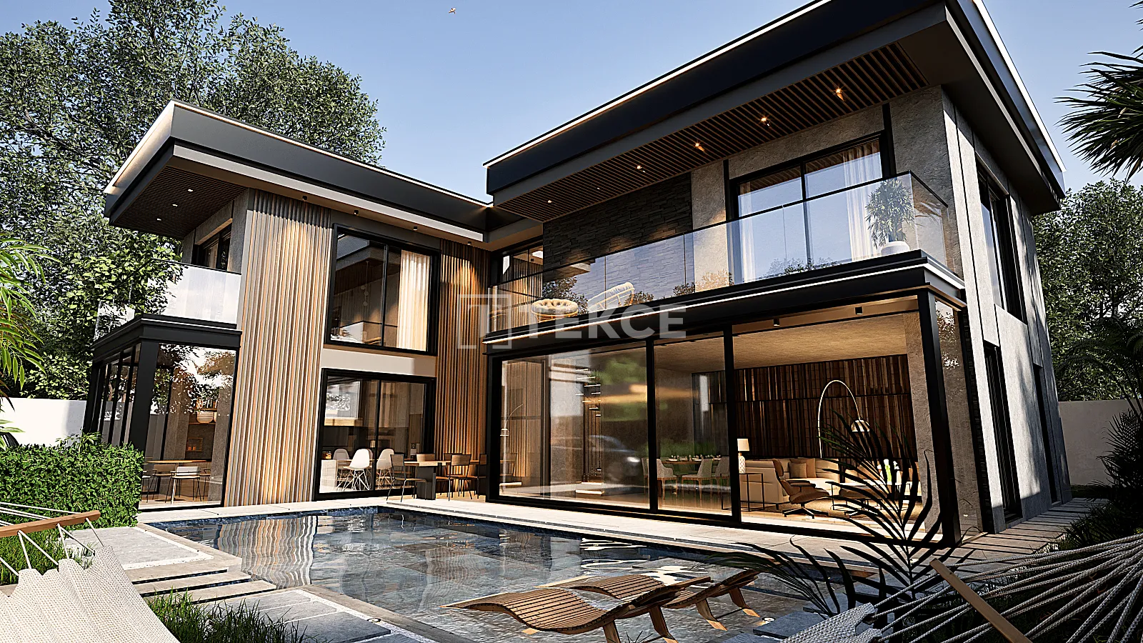 Vilas Elegantes com Vista para a Montanha e Piscinas em Fethiye Muğla