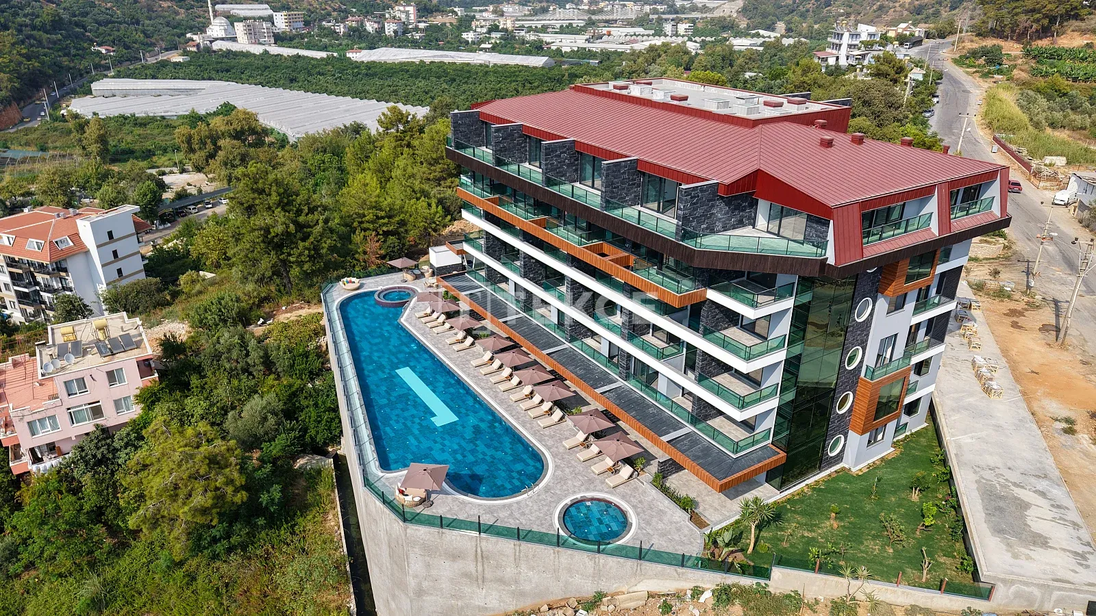 Appartamenti con Vista sul Mare e Piscina Comune ad Alanya Kestel