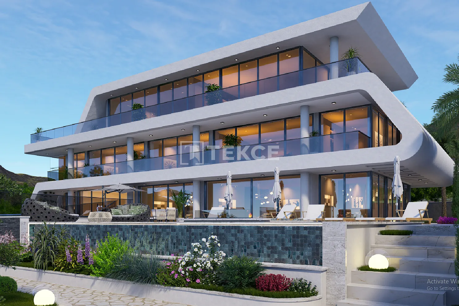 Villa Indipendente Elegante con Vista sul Mare e Piscina Privata ad Alanya