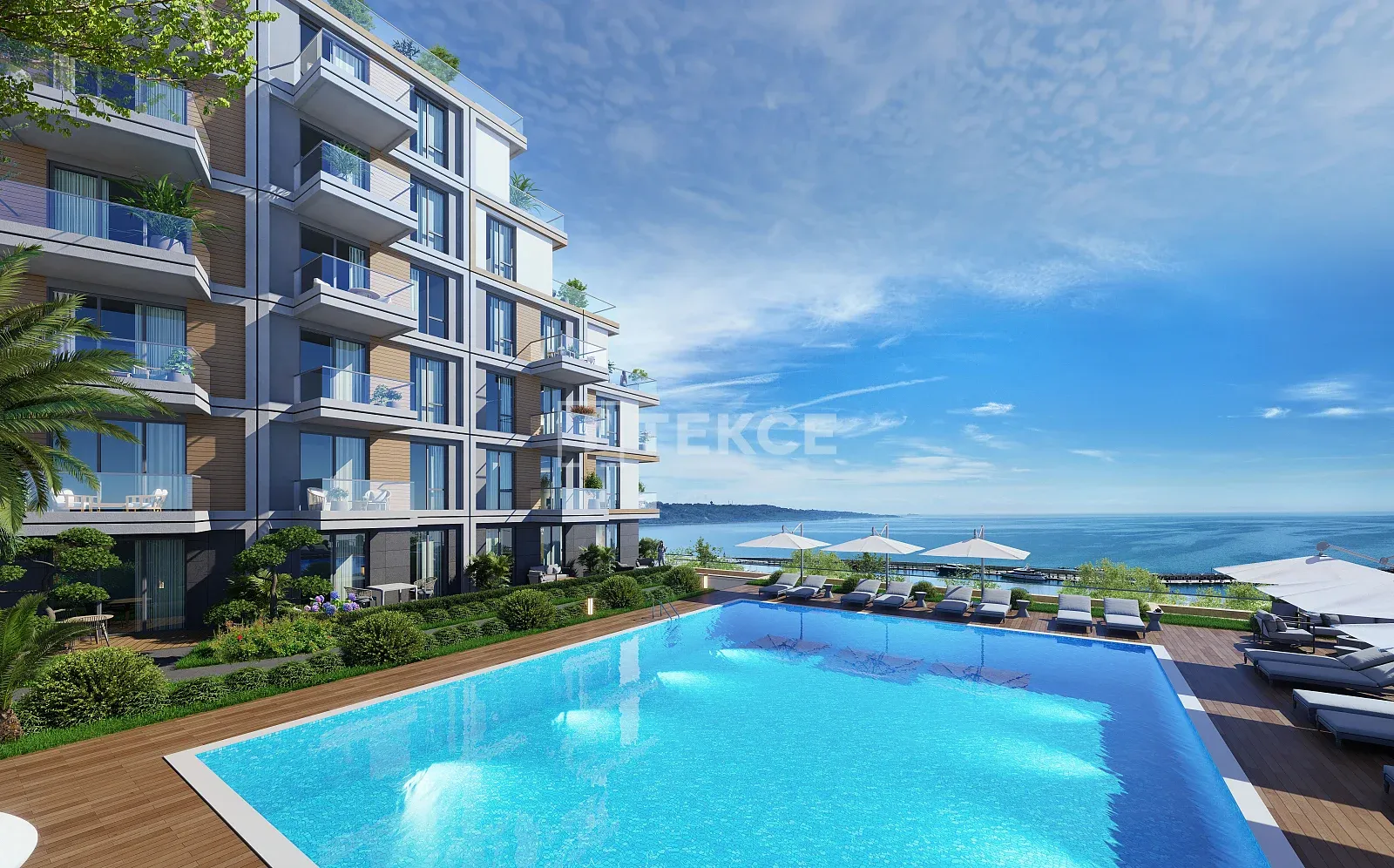 Appartamenti all'interno di un Progetto con Vista sul Mare a Büyükçekmece Istanbul